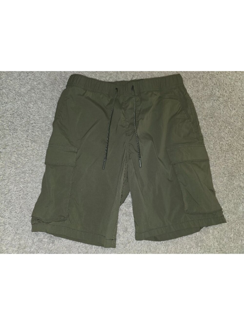 H&M Cargo Shorts Men's Size Small Green Athletic Drawstring Lightweight